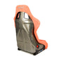NRG FRP Bucket Seat ULTRA Edition W/ Grey Pearlized Back / Peach Microfiber Material - Large