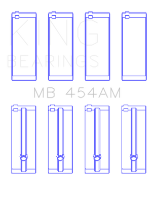King Engine Bearings Suzuki G-10 (Size +0.75mm) Main Bearing Set