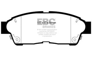 EBC 93-97 Geo Prizm 1.6 Greenstuff Front Brake Pads