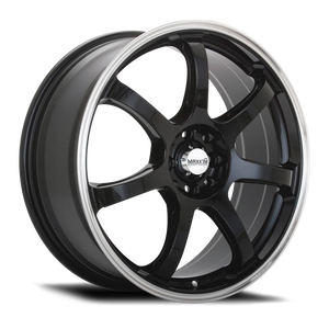 Maxxim Knight 15x6.5 8x100/114.3 ET38 Gloss Black Lip Polish