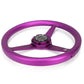 NRG Aluminum Steering Wheel 330mm - Heritage Solid Spoke - Ergonomic Grip - Anadized Purple