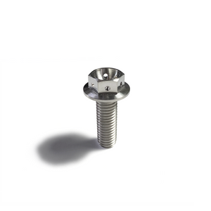 Ticon Industries Titanium Bolt Flanged M10x20x1.5TP 14mm 6pt Head Drilled