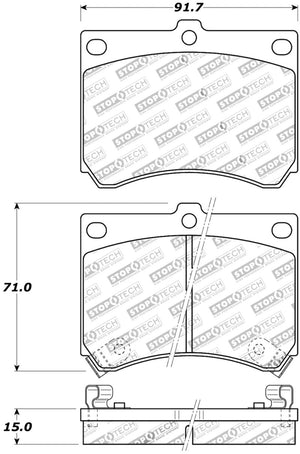 StopTech Street Touring 91-03 Ford Escort ZX2 / 92-95 Mazda MX-3 Front Brake Pads