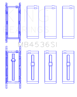 King Engine Bearings Mini Cooper B38A15M0 (Size +0.25mm) Main Bearing Set