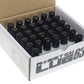 Wheel Mate Muteki HR38 Open End Lug Nuts 12x1.25 Black Chrome / Yellow Ring