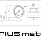 GReddy Sirius Meter - Water Temp 0/120 (Deg.C) 74mm Analog Gauge (w/Water Temp Sensor & Harness Set)