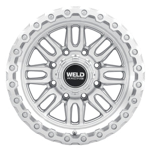 Weld Off-Road Swift 17x9in - 8x165.1 BP - ET-12 - 125.1mm CB - Gloss Silver Machined Wheel & Ring