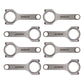 Manley Chevy Small Block 6.125in H Beam w/ ARP 2000 Connecting Rods - Set of 8