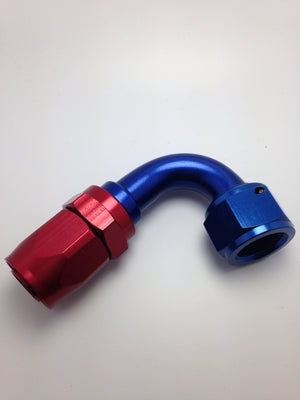 Fragola -10AN Nut x -12AN Hose Reducing Hose End - Blue/Red 120 Degree