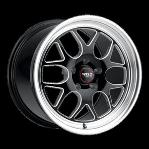 Weld Solana Drag 18x10 / 5x120 BP / ET42 / 78.1mm Bore - Gloss Black MIL DIA Wheel