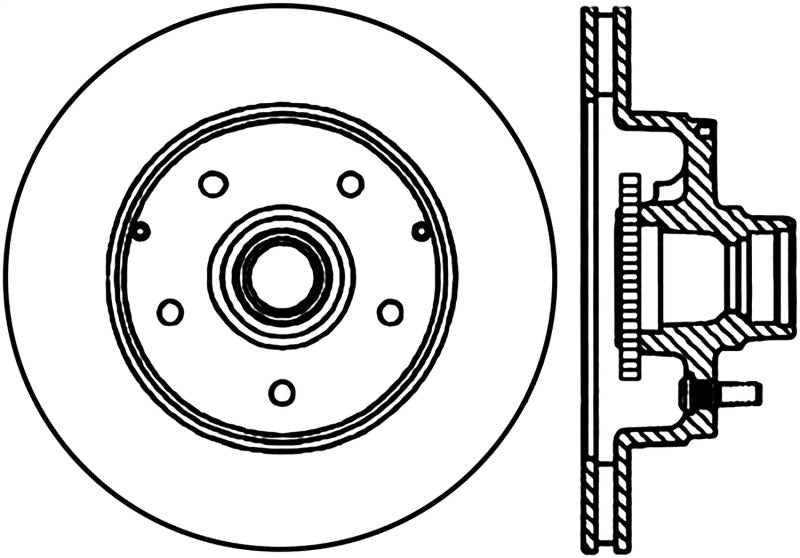 StopTech 94-96 Chevrolet Impala / 91-96 Chevrolet Caprice Cryo-Stop Right Front Slotted Rotor