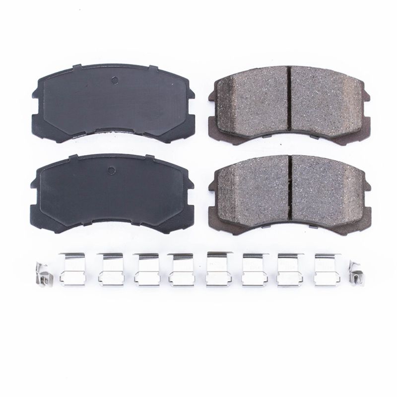 Power Stop 02-07 Mitsubishi Lancer Front Z17 Evolution Ceramic Brake Pads w/Hardware