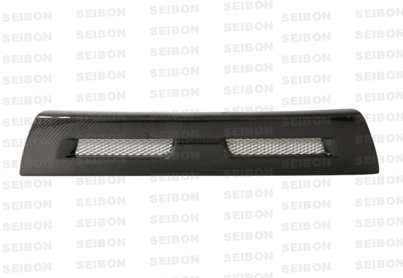 Seibon 08-12 Mitsubishi Lancer Evo X Shaved Emblem Carbon Fiber Front Grill does not fit MR model