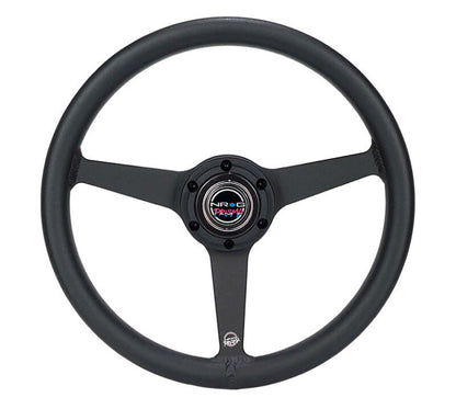 NRG Aluminum Steering Wheel 330mm - Heritage Solid Spoke - Ergonomic Grip - Anadized Black