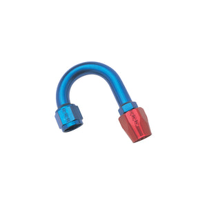 Russell Performance -6 AN Red/Blue 180 Degree Full Flow Hose End (1in Centerline Radius)