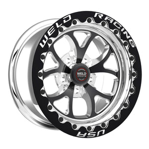 Weld S76 15x10.33 / 5x4.75 BP / 6.5in. BS Black Wheel (Medium Pad) - Black Single Beadlock MT