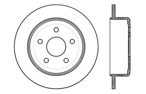 StopTech Power Slot 07-13 Jeep Wrangler Rear Left Drilled & Slotted Rotor