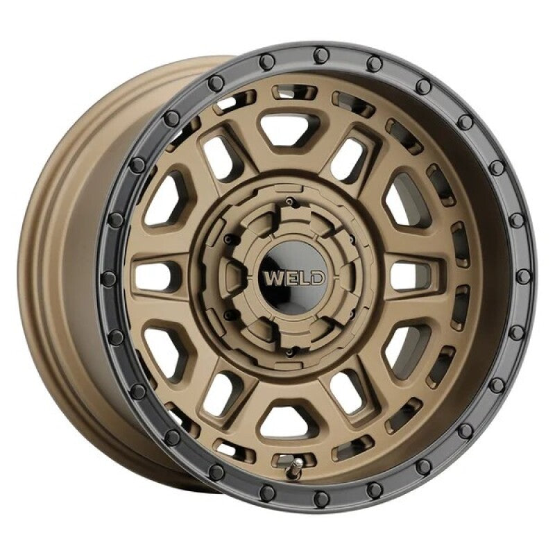 Weld Off-Road Crux 20x10in / 6x135 BP / ET +13 / 106.1mm Bore - Satin Bronze/Satin Black Ring Wheel