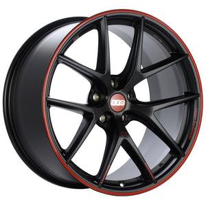 BBS CI-R Nurburgring Edition 19x9.5 5x120 ET40 Satin Black/Red Lip Wheel - 82mm PFS Required