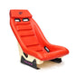 NRG GT Retro Bucket Seat - Red PVC Leather Red Stitching Off-White Fiberglass Back