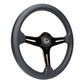NRG Light Weight Gaming Steering Wheel - Blitz 350mm 3 Rose Gold Spokes Slits - Leather - No Dish