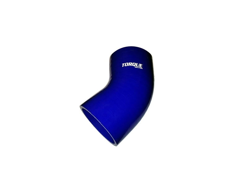 Torque Solution 45 Degree Silicone Elbow: 2.75 inch Blue Universal