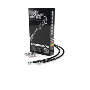 Goodridge 14-22 Harley-Davidson XL883N Iron (w/ABS) Clear Front Brake Line w/Black Fitting