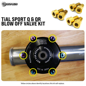 Dress Up Bolts Titanium Hardware Blow Off Valve Kit - TiAL Sport Q/QR
