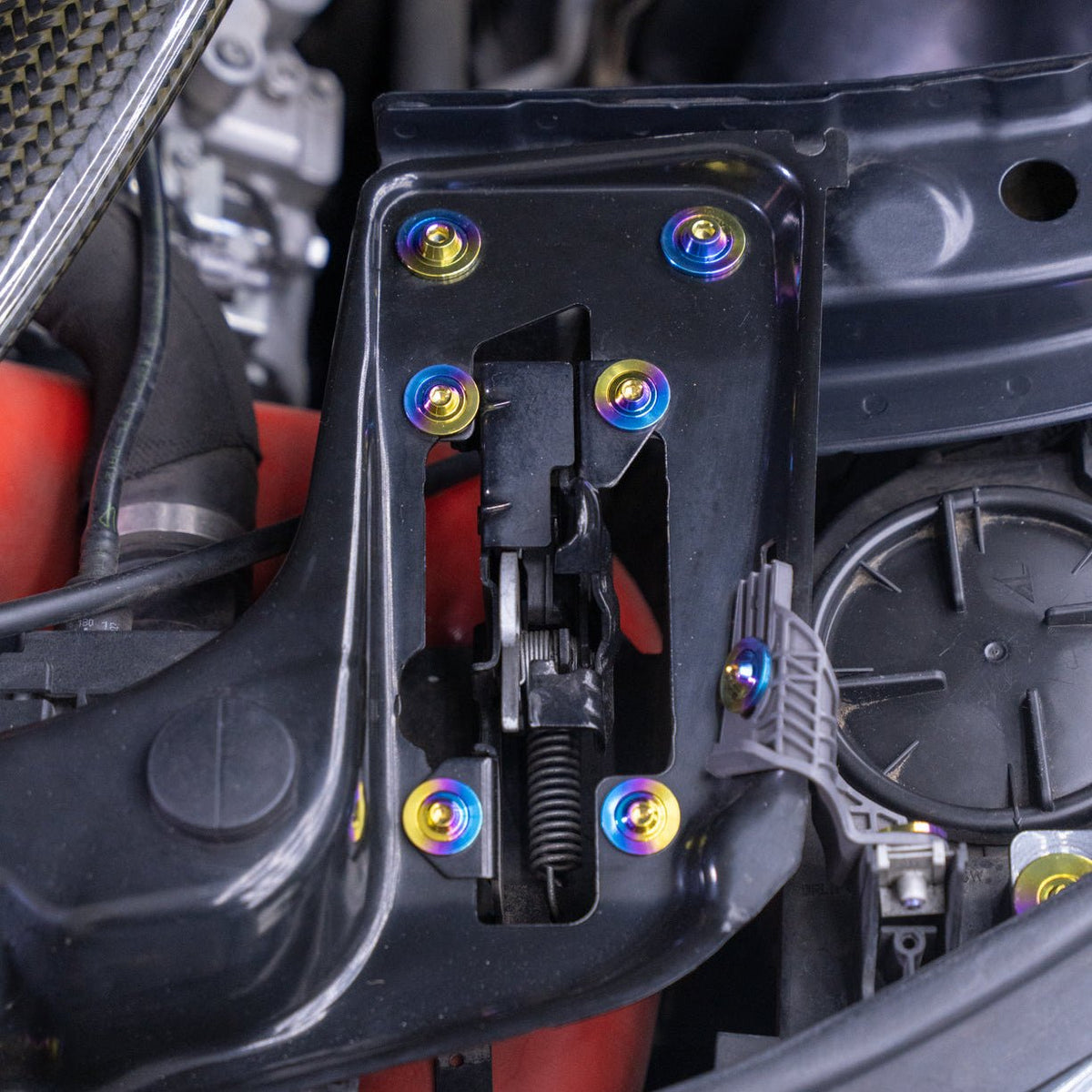 JDC Titanium Hood Latch Hardware Kit | 2014-2020 BMW F80 M3/M4