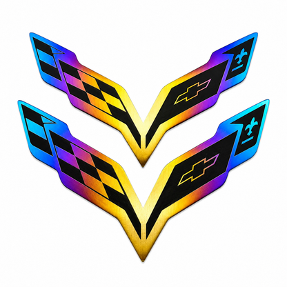 JDC Titanium Front/Rear Badge | 2014-2019 C7 Corvette