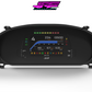 Digital Display Dash Mount to suit a AiM MXS Strada Display Screen which is a direct fit OEM factory fit which has a perfect interior black paint finish.