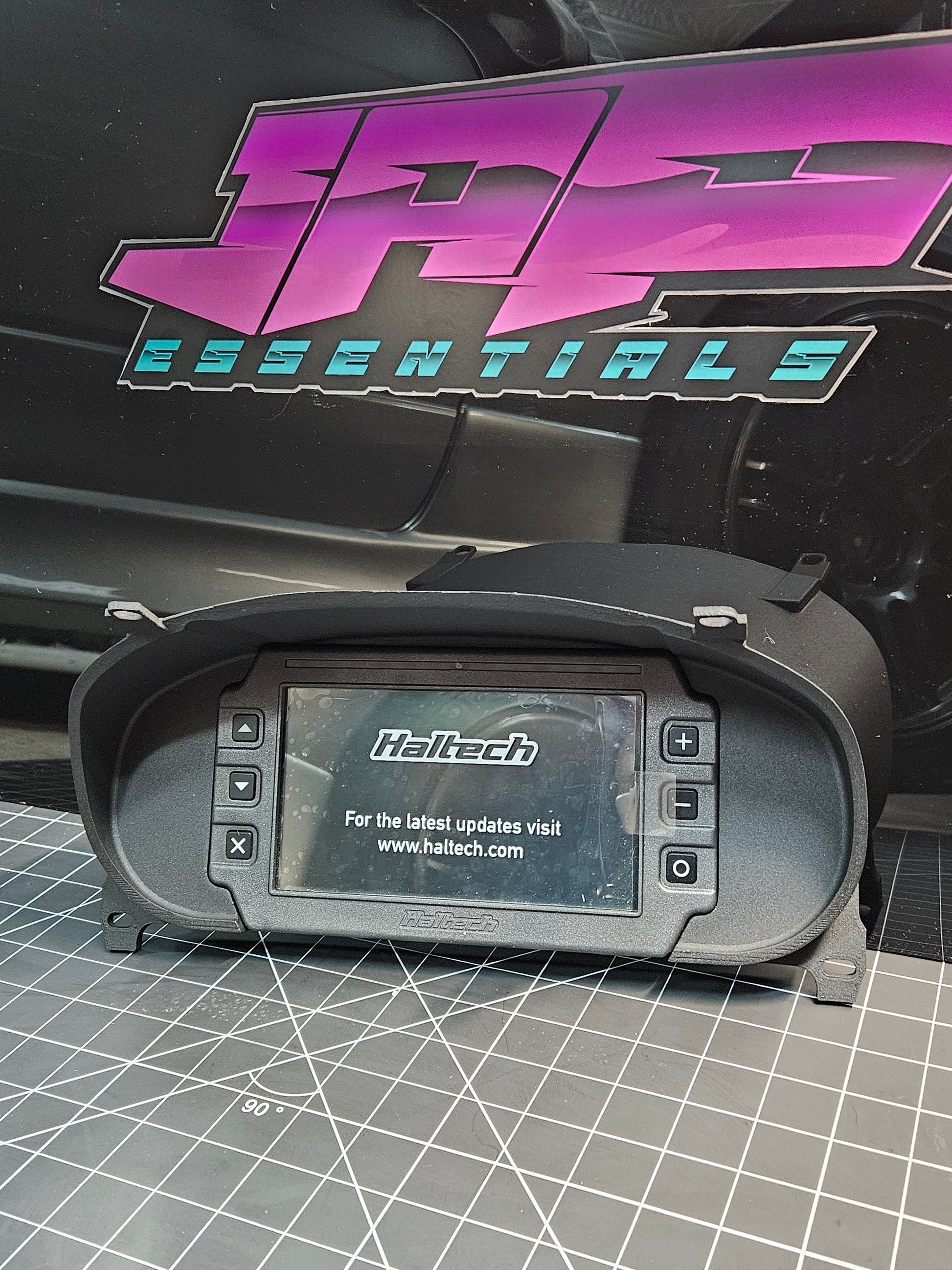 Digital Display Dash Mount to suit a Haltech iC-7 Display Screen which is a direct fit OEM factory fit which has a perfect interior black paint finish.