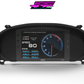 Digital Display Dash Mount to suit a MoTeC C127 Display Screen which is a direct fit OEM factory fit which has a perfect interior black paint finish.