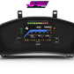 Digital Display Dash Mount to suit a AiM MXS Strada Display Screen which is a direct fit OEM factory fit which has a perfect interior black paint finish.