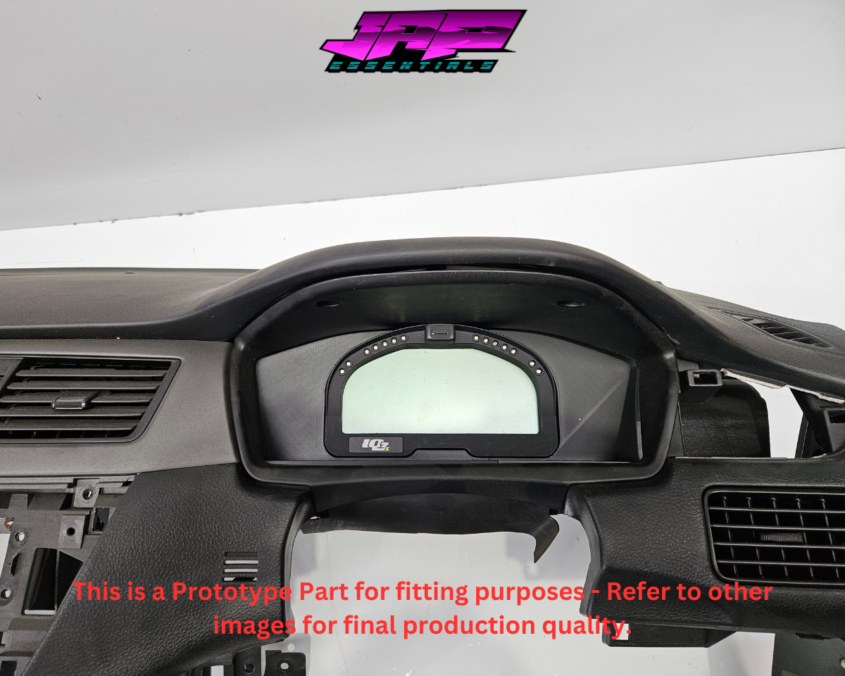 Digital Display Dash Mount to suit a Haltech IQ3 Display Screen which is a direct fit OEM factory fit which has a perfect interior black paint finish.