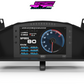 Digital Display Dash Mount to suit a MoTeC C127 Display Screen which is a direct fit OEM factory fit which has a perfect interior black paint finish.