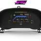 Digital Display Dash Mount to suit a AiM MXS Strada Display Screen which is a direct fit OEM factory fit which has a perfect interior black paint finish.