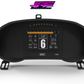 Digital Display Dash Mount to suit a MoTeC C125 Display Screen which is a direct fit OEM factory fit which has a perfect interior black paint finish.