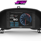 Digital Display Dash Mount to suit a MoTeC C127 Display Screen which is a direct fit OEM factory fit which has a perfect interior black paint finish.