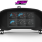 Digital Display Dash Mount to suit a Powertune Display Screen which is a direct fit OEM factory fit which has a perfect interior black paint finish.