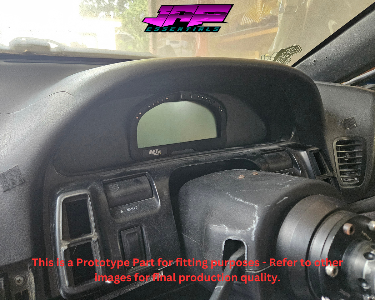 Digital Display Dash Mount to suit a Haltech IQ3 Display Screen which is a direct fit OEM factory fit which has a perfect interior black paint finish.