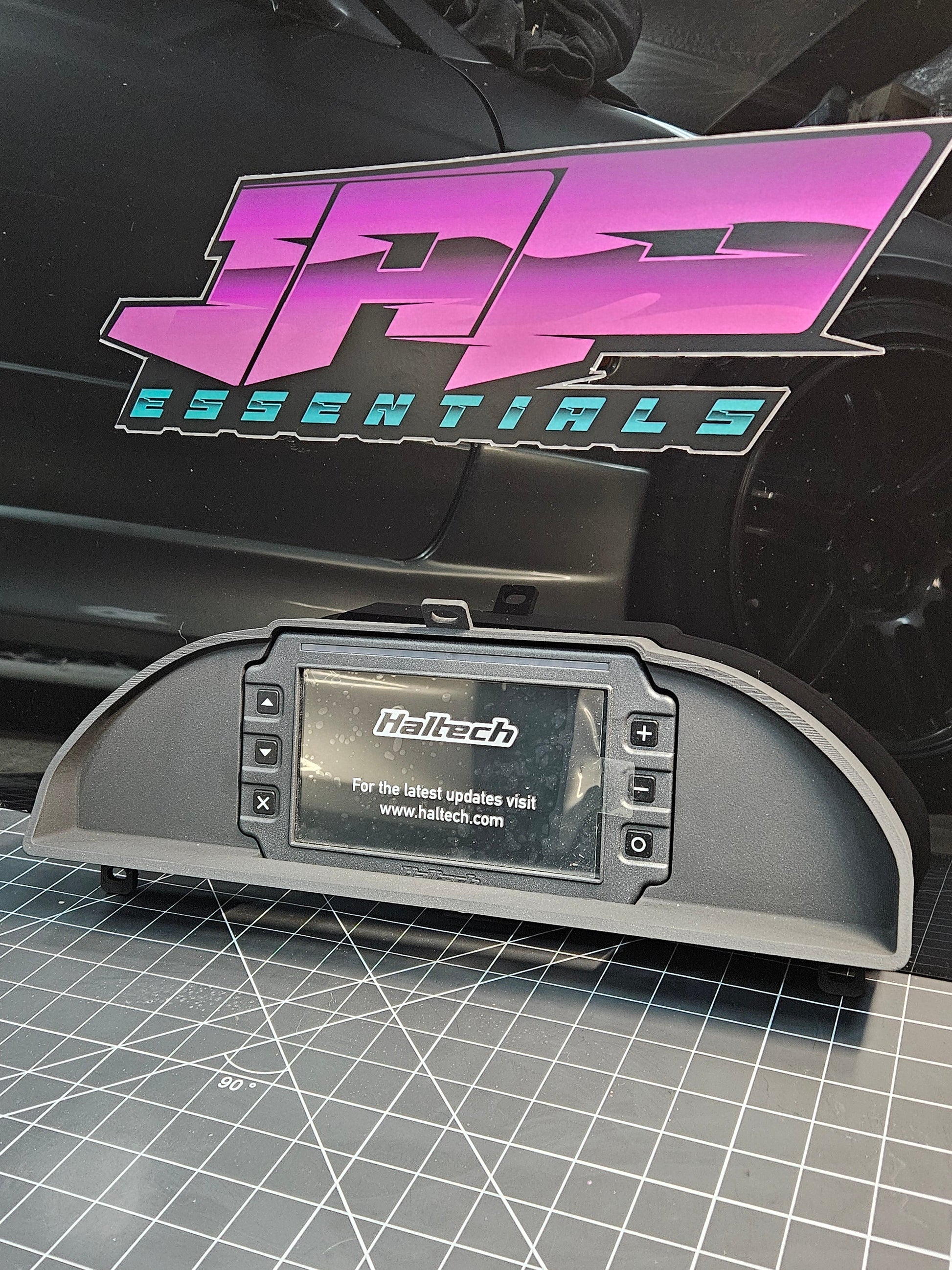 Digital Display Dash Mount to suit a Haltech iC-7 Display Screen which is a direct fit OEM factory fit which has a perfect interior black paint finish.