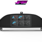 Digital Display Dash Mount to suit a Powertune Display Screen which is a direct fit OEM factory fit which has a perfect interior black paint finish.