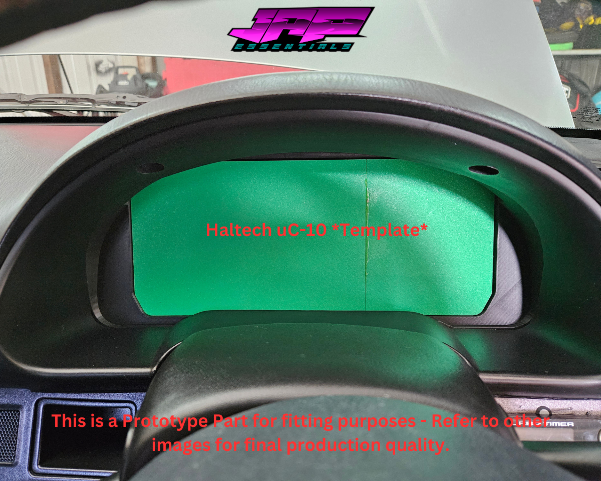 Digital Display Dash Mount to suit a Haltech uC-10 Display Screen which is a direct fit OEM factory fit which has a perfect interior black paint finish.