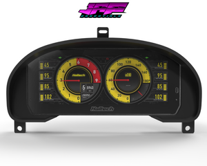 Digital Display Dash Mount to suit a Haltech uC-10 Display Screen which is a direct fit OEM factory fit which has a perfect interior black paint finish.