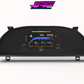 Digital Display Dash Mount to suit a AiM MXS Strada Display Screen which is a direct fit OEM factory fit which has a perfect interior black paint finish.