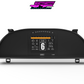 Digital Display Dash Mount to suit a MoTeC C125 Display Screen which is a direct fit OEM factory fit which has a perfect interior black paint finish.