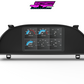 Digital Display Dash Mount to suit a Powertune Display Screen which is a direct fit OEM factory fit which has a perfect interior black paint finish.