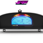 Digital Display Dash Mount to suit a Haltech IQ3 Display Screen which is a direct fit OEM factory fit which has a perfect interior black paint finish.