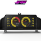 Digital Display Dash Mount to suit a Haltech uC-10 Display Screen which is a direct fit OEM factory fit which has a perfect interior black paint finish.